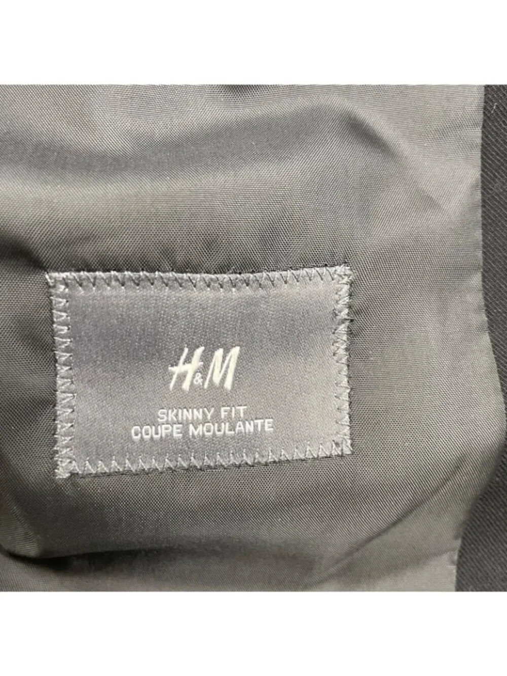 H&M Men's Performance 2-Button Skinny Fit Blazer Jacket Black • 44R